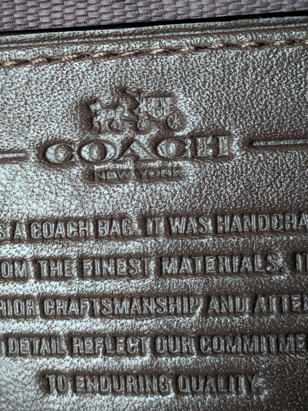 Coach Dark Brown Leather Satchel with Top Handles - Picture 11 of 15